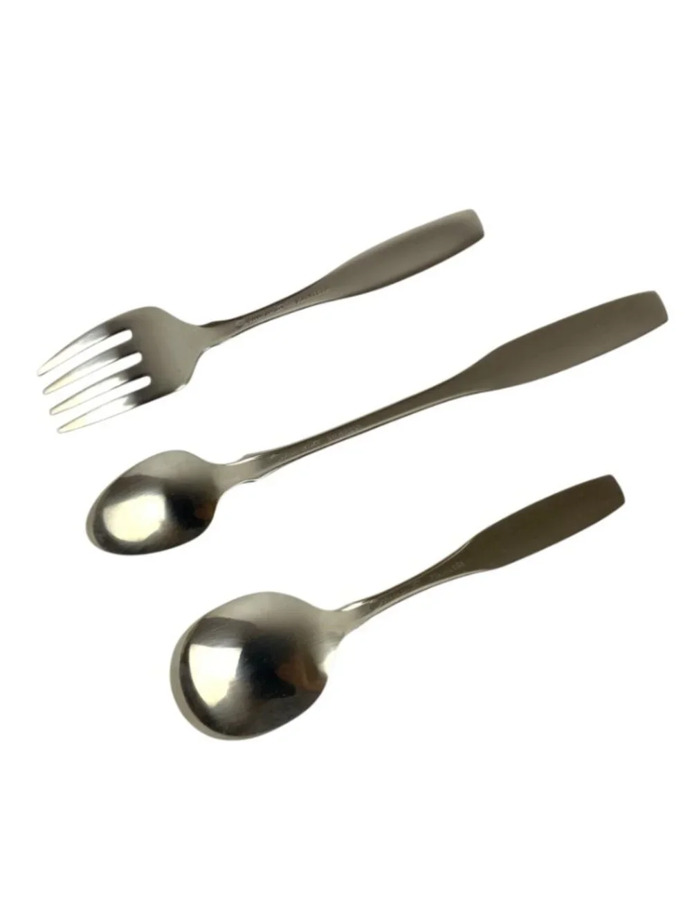 Oneida Community Paul Revere 3-Piece Baby Feeding Set Stainless Steel 1950s